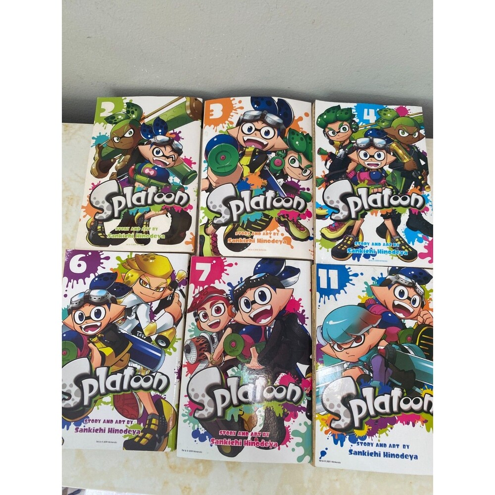 Splatoon Manga Series 6  in Lot Volumes 2-4,6,7,11 Sankichi Hinodeya English Viz